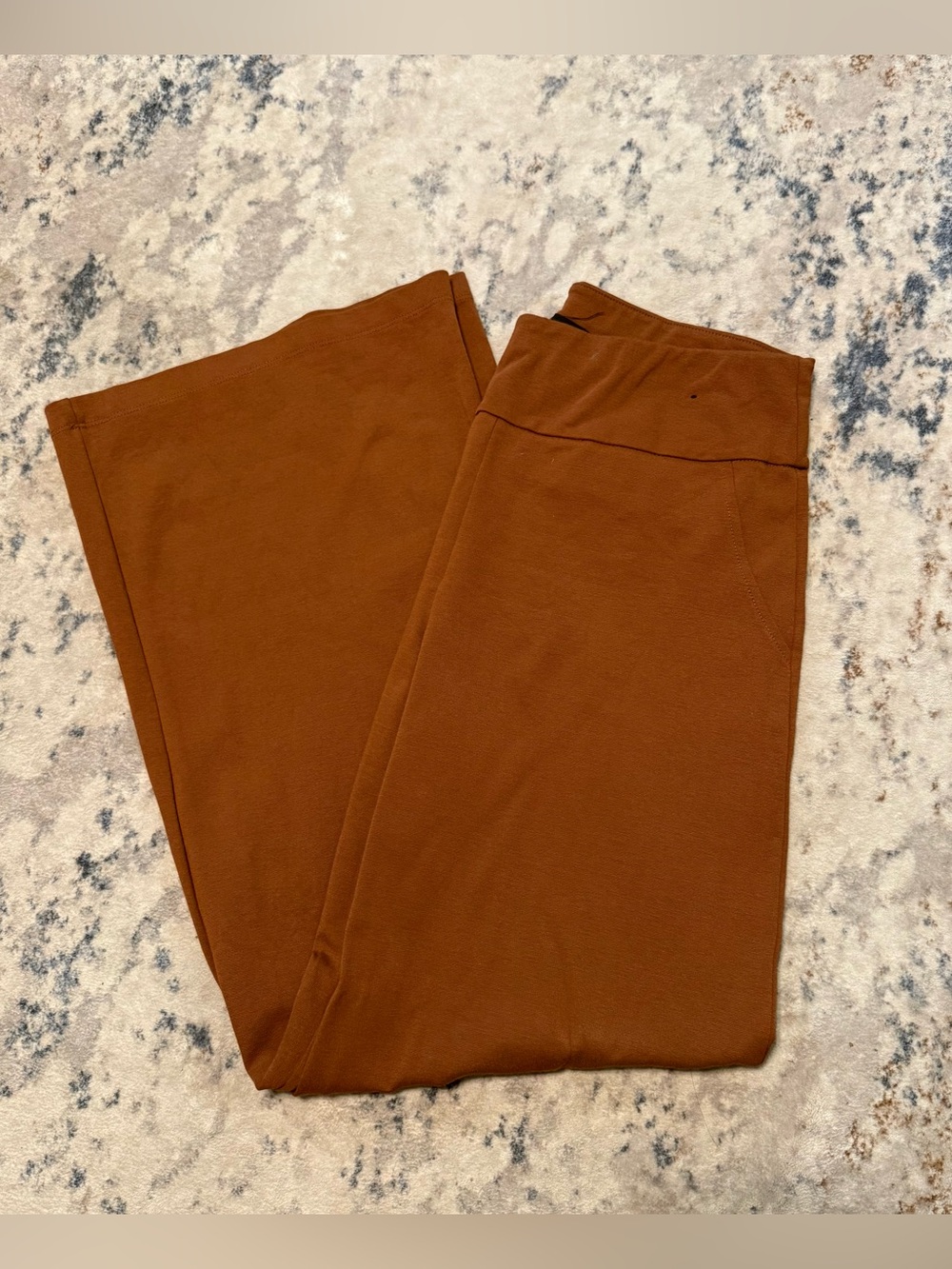 Dear Scarlett Essential Comfort Stretch Pull-On Wide Leg Pants - Rust
